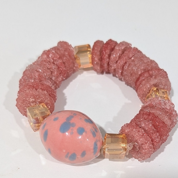 Natural Druzy Quartz Bracelet - Picture 3 of 5